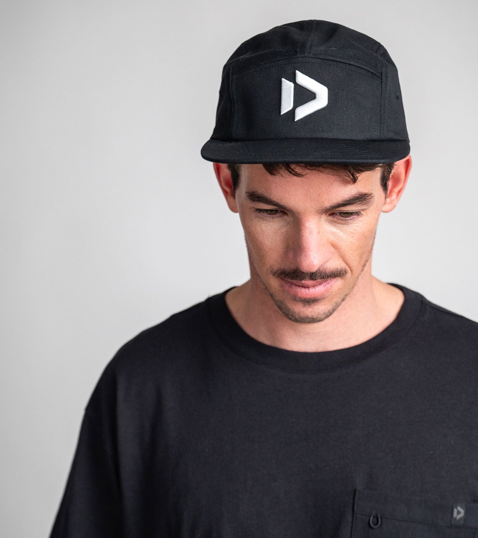 5Panel Flat Duotone Cap - Black